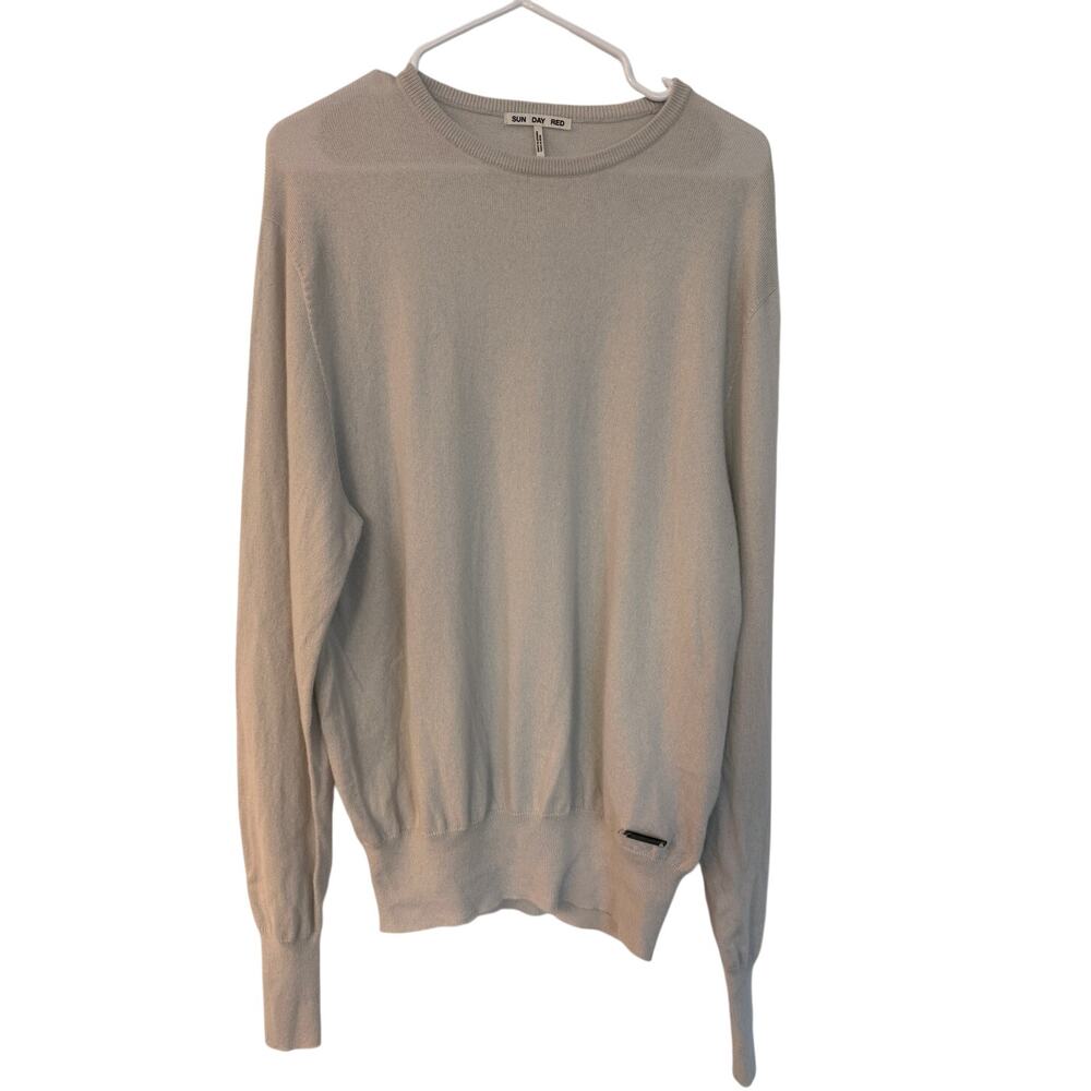 Sun Day Red Luxury Cashmere Crewneck Sweater - Men's L